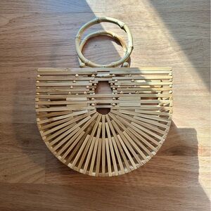 Bamboo Half-Moon Handbag